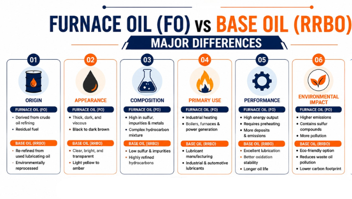 Furnace Oil (FO) vs Base Oil (RRBO): Major Differences