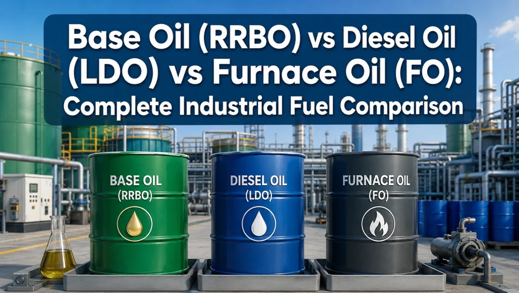 Base Oil (RRBO) vs Diesel Oil (LDO) vs Furnace Oil (FO)